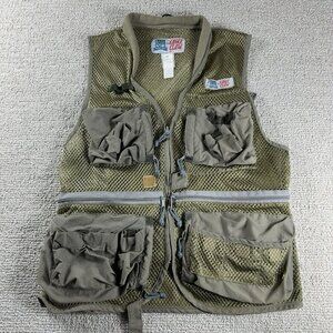 Vintage Eagle Claw Mesh Fishing Vest Green Adult Size Medium